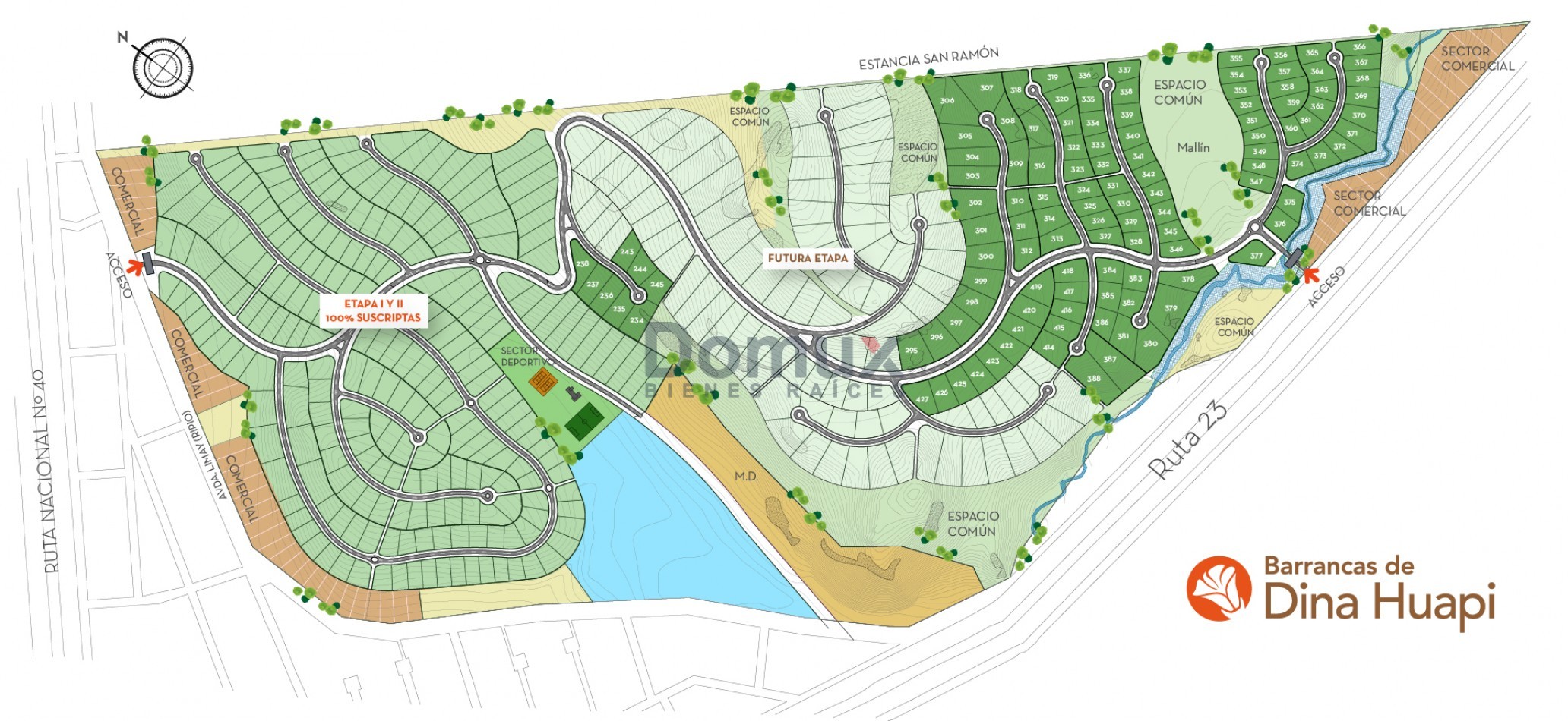 LOTE BARRANCAS DE DINA HUAPI - 1165m2